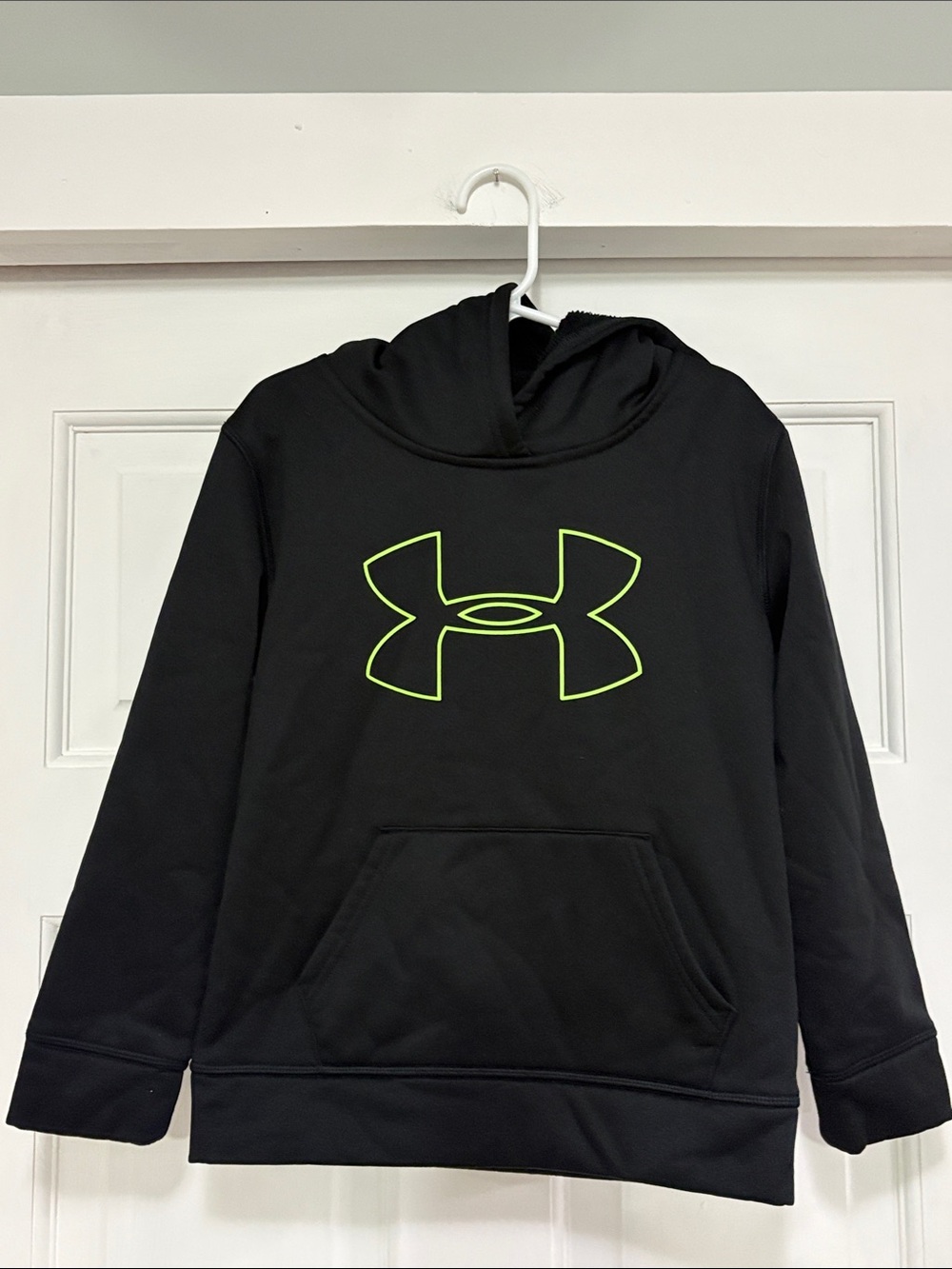 Under Armour Black Hoodie with Neon Green Logo